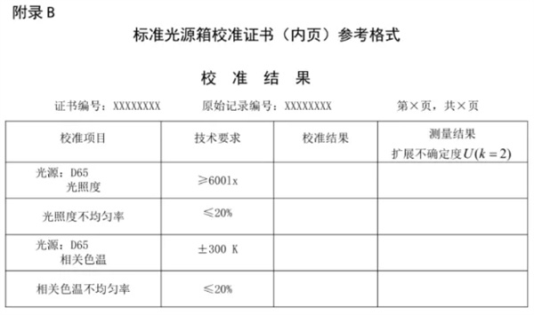 標準光源箱校準規(guī)范 《JJF（紡織）055—2023 7